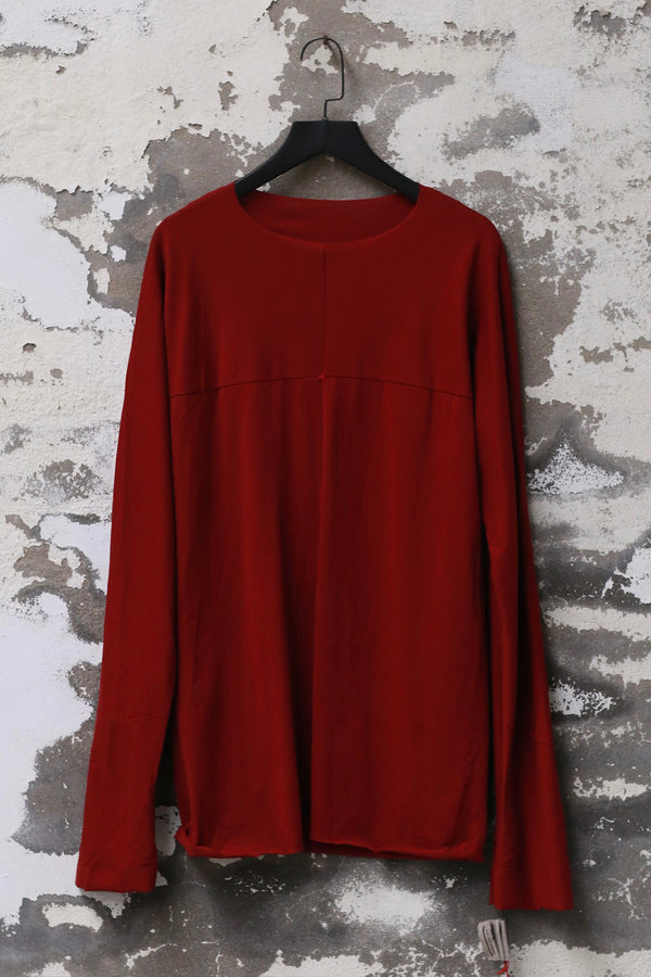 m.a+ Maurizio Amadei one-piece long-sleeved T-shirt MA-T211D-JCL10-RED WINERY